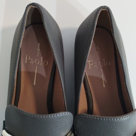 E Linea Paolo Stone Grey Gold Links Mabel-L Pointed Toe Slip On Loafer Shoes 4 - Picture 9 of 12